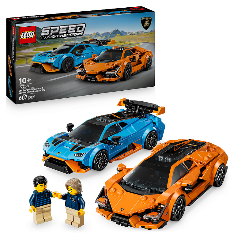 LEGO® Speed Champions 77238 Lamborghini Revuelto und Huracán STO