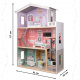 Puppenhaus aus Holz + Möbel pastell 114cm