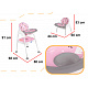 Aga Stillstuhl Hocker Stuhl 3in1 rosa