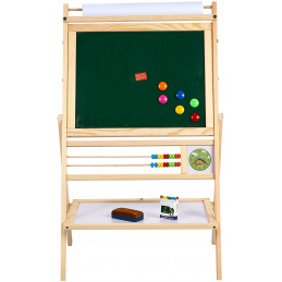 Aga4Kids Doppelseitige Kindertafel mit Papierrolle BIG NATURAL MRDB03