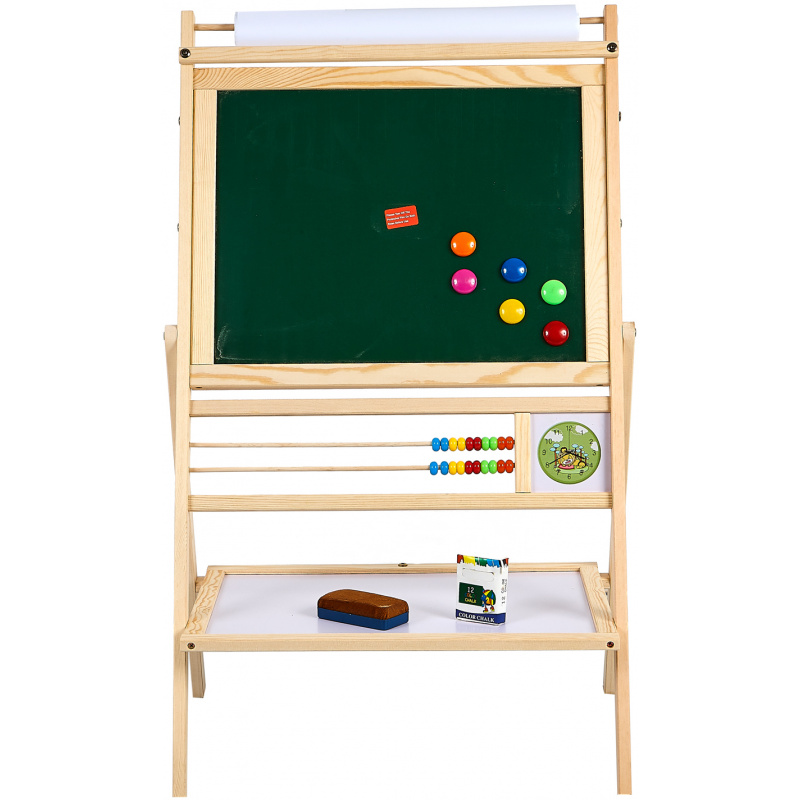 Aga4Kids Doppelseitige Kindertafel mit Papierrolle BIG NATURAL MRDB03
