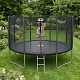 Aga SPORT PRO Trampolin 366 cm 12 ft Dunkelgrün,Kindertrampolin,Gartentrampolin mit Sicherheitsnetz + Schutznetz + Leiter