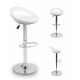 Aga Barhocker MR2039 Weiß, Barstuhl, 360° drehbar, Barhocker, Barstuhl, Bistrohocker