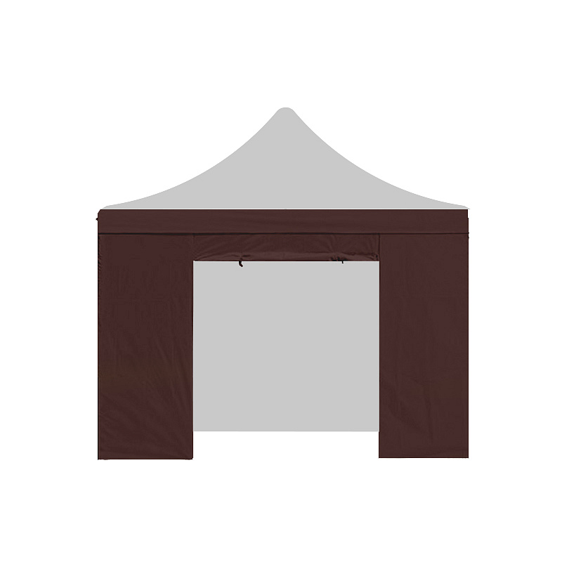 Aga Seitenwand mit Tür POP UP 3x3 m Braun