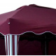 Linder Exclusiv Gartenlaube ALU 3x3 m PO2408 Burgund