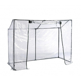 Linder Exclusiv Gewächshaus, Foliengewächshaus,mit aufrollbare Tür,Triebhaus, Tomatenhaus, Pflanzenhaus MC4301 150x200x77 cm