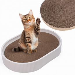 Drapak tekturowy ekologiczny z dodatkowym wymiennym wkładem