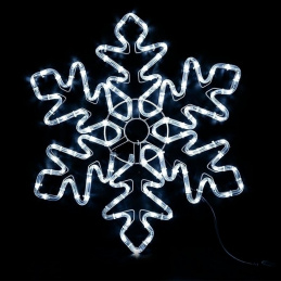 E12C LAMPKI ŚNIEŻYNKA WĄŻ LED 55CM BIAŁA