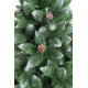 Aga Weihnachtsbaum leicht künstliche beschneite Fichte mit kleinen Zapfen 220 cm, Künstlicher Weihnachtsbaum, Tannenbaum mit ständer, Christbaum, Kunstbaum Weihnachten