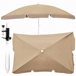 Parasol ogrodowy 200 cm écru - z funkcją łamania i uchwytem na balkon