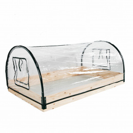 Linder Exclusiv Gartenfoliengewächshaus mit Holzrahmen MC4402
