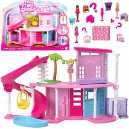 Mattel Mini BarbieLand Domek dla lalek + lalka i pupil + akcesoria ZA6039 C uniwersalny