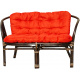 Aga Rattan-Garnitur BAHAMA Choco Red