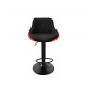 Aga Barhocker Schwarz/Rot aus Kunstleder 360° drehbar höhenverstellbar, Barstuhl, Küchenhocker, Barhocker, Barstuhl, Bistrohocker Schwarz/Rot