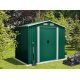 Aga Gartenhaus MR4052 – verzinkter Stahl, 4,1 m² – 236x206x174 cm - Doppelschiebetüren – Grün  – robust & witterungsbeständig – für Gartengeräte