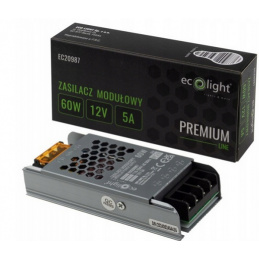 Zdroj LED slim IP20 - 12V - 5A - 60W - Premium Line