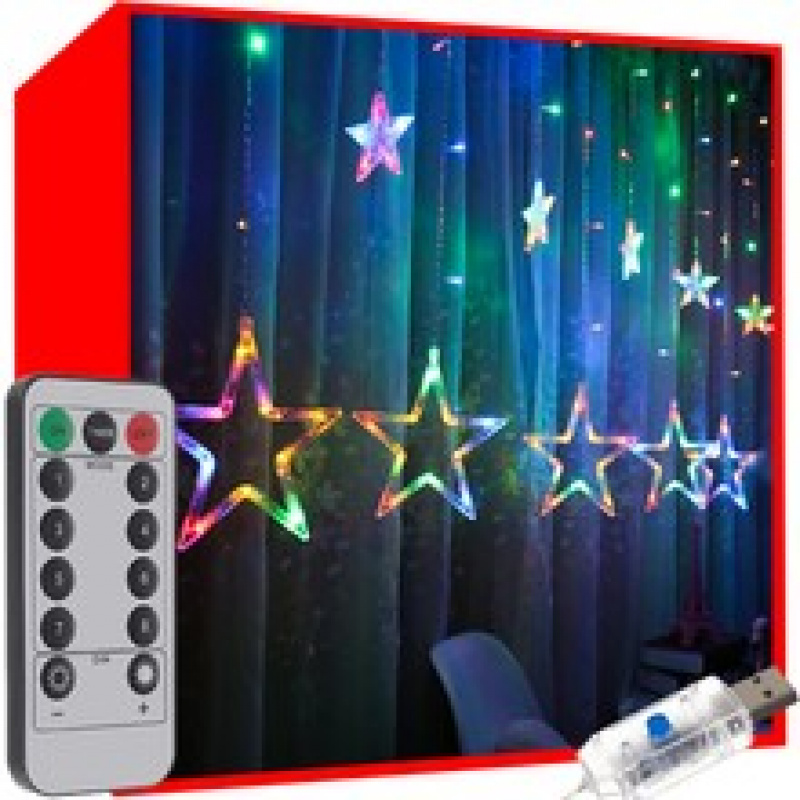 Lichtvorhang 138 LED USB mehrfarbig KS19748
