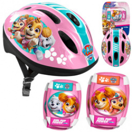 Regulowany zestaw ochronny S Kask + ochraniacze Psi Patrol RÓŻOWY SP0853 uniwersalny