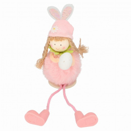 Dekoracja do postawienia wielkanocna materiałowa dziewczynka