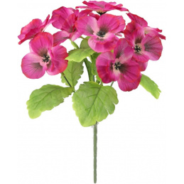 Bukiet sztucznych kwiatów różowe Bratki - 28 cm