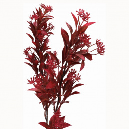 Roślina sztuczna Gałązka z listkami czerwona zielona - 68cm