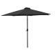 Linder Exclusiv knickbar Sonnenschirm, Gartenschirm Ø 300 cm,mit Kurbelmechanismus ,Hellgrau