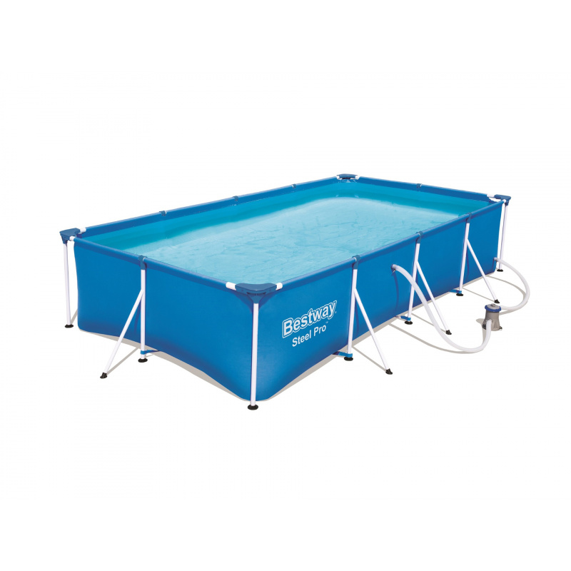 Bestway Steel Swimmingpool- Pro 4,00 x 2,11 x 0,81 m 56424 + Kartuschenfilterung