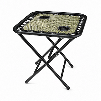 Aga Campingtisch MR49TB – Klapptisch 50x50x50 cm mit 2 Getränkehaltern – faltbar, stabil & wetterfest – kompakt für Camping & Reisen