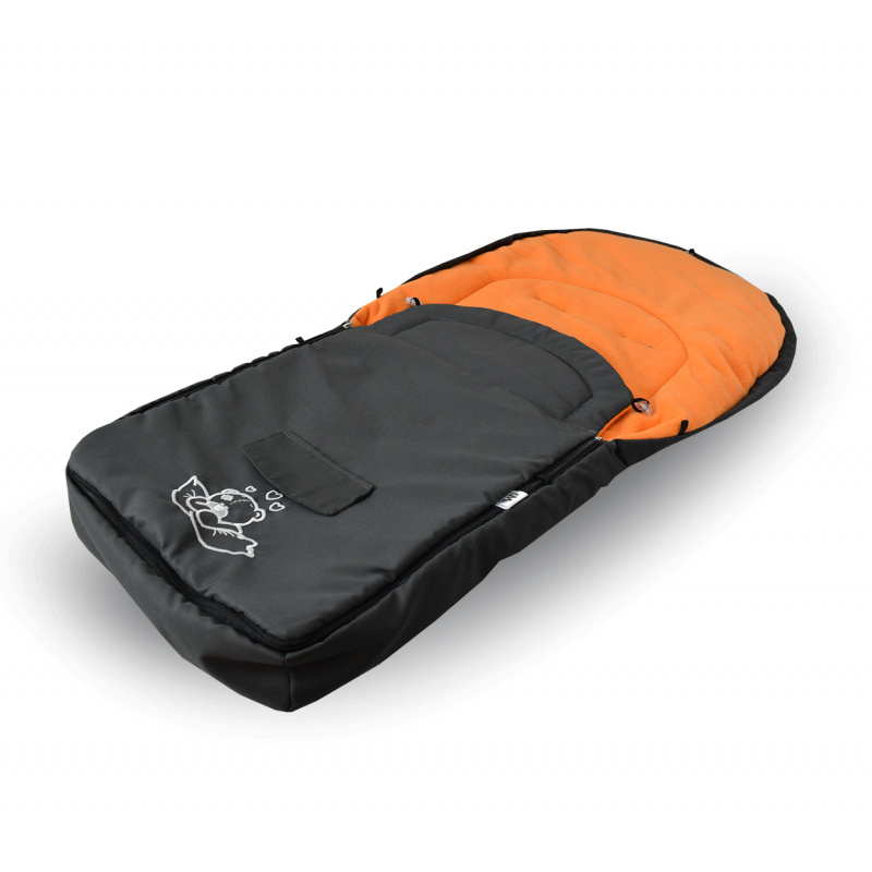 Aga Kinder Fußsack Standard Lux Dunkelgrau/Orange