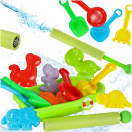 Loď s příslušenstvím formy písek voda formy + stříkačka stříkačka 12el.