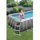 Basen stelażowy Power Steel 404x201x100 Imitacja Rattanu 13x6FT BESTWAY 6w1 + Pompa + Drabinka