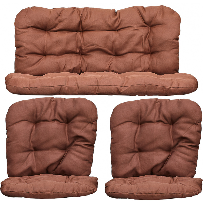 Aga-Kissen Rattan-Garnitur BAHAMA Braun