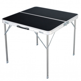 Linder Exclusiv Camping Klapptisch aus Aluminium mit Tragegriff 80x80x70 cm
