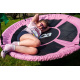 Aga Nestschaukel 120 cm bis zum 2 Kinder,höheverstellbare Kinderschaukel Outdoor,Nestschaukel Outdoor 150 Kg belastbar, Rosa mit Fahnen