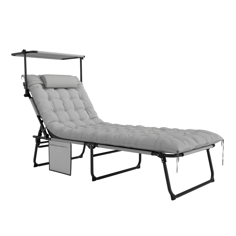 Aga Gartenliege mit verstellbarem Dach DSA810-LG