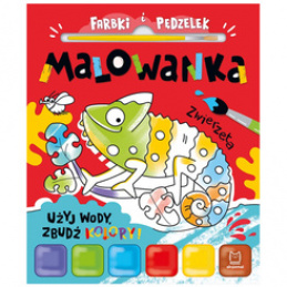 Aksjomat Farbki i pędzelek. Malowanka. Użyj wody, zbudź kolory! ZWIERZĘTA KS1060 uniwersalny