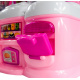 Aga4Kids Tragbare Kinderküche HAPPY COOKING mit Licht & Sound – Mini Spielküche mit Ofen, Toaster & Mixer aus Kunststoff, Rosa