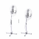 Aga Standventilator 43 cm Weiß, 3-Geschwindigkeitsstufen, Oszillation, Verstellbare höhe, 45 W
