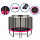 Aga SPORT PRO Trampolin, 305 cm 10 ft Rosa, Kindertrampolin, Gartentrampolin mit Sicherheitsnetz + Sicherheitsnetz + Leiter
