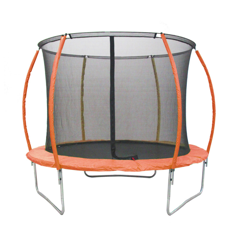 Legoni Trampolin 244 cm 8 ft Orange + inneres Schutznetz