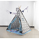 Aga4Kids Tipi Zelt Kinder Sterne Grau und Blau