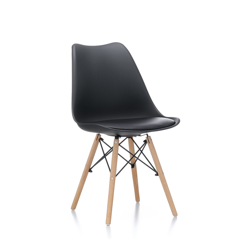 Aga Esszimmerstuhl MR2035B, Skandinavisch Design Küchenstühle Stuhl Schwarz