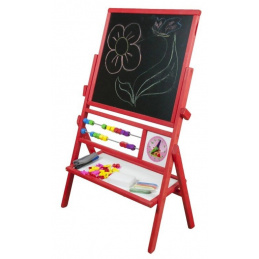 Aga4Kids Doppelseitige Kindertafel TC Rot