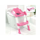 Kindertoilettensitz Trittstufen ZA4348 Weiss / Rosa