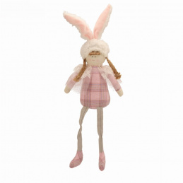 Dziewczynka siedząca z uszami zajączka 49 cm