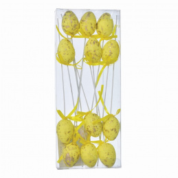 Jajka styropianowe metaliczne na piku 12 szt