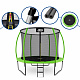 Aga SPORT EXCLUSIVE Trampolin 305 cm 10 ft Hellgrün, Kindertrampolin, Gartentrampolin mit Sicherheitsnetz + Schutznetz + Leiter
