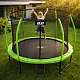 Aga SPORT EXCLUSIVE Trampolin 305 cm 10 ft Hellgrün, Kindertrampolin, Gartentrampolin mit Sicherheitsnetz + Schutznetz + Leiter