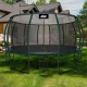 Aga SPORT EXCLUSIVE Trampolin, Kindertrampolin, Gartentrampolin mit Sicherheitsnetz 500 cm Dunkelgrün + Sicherheitsnetz + Leiter