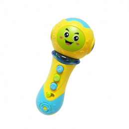 B16I 2w1 MIKROFON  MUZYCZNY ŻÓŁTY ŚWIECĄCY